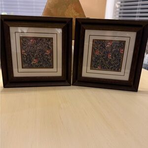 Set of (2) William morris strawberry thief 13” prints